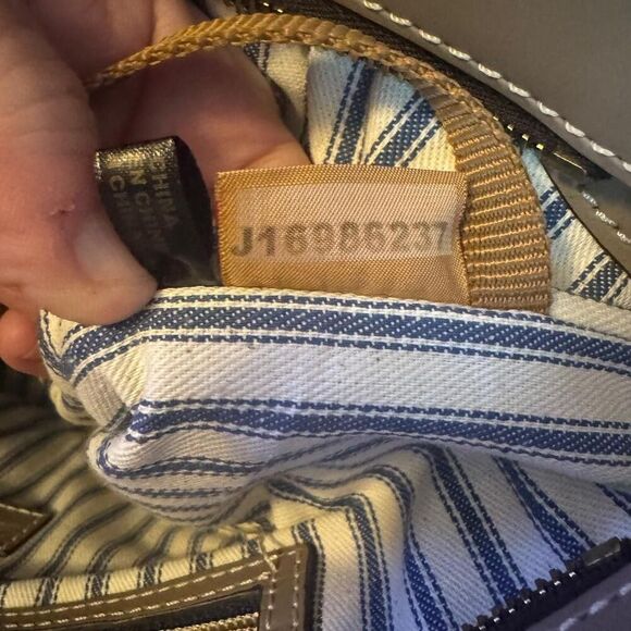 Dooney & Bourke Taupe Beacon Zip Tote Shoulder Work Bag - Picture 7 of 7